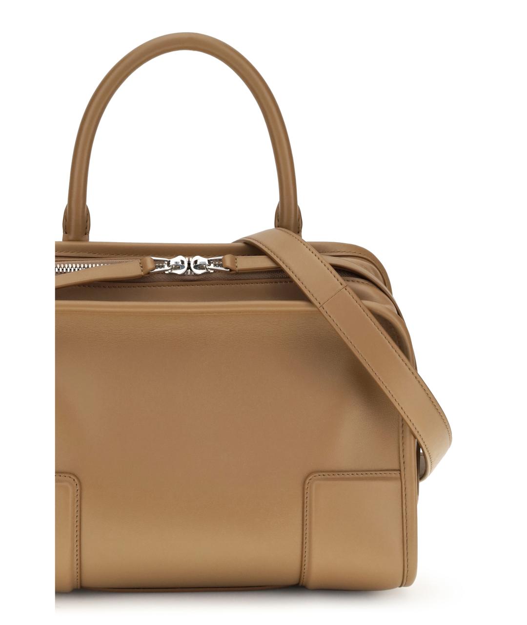 LOEWE Коричневая кожаная сумка тоут, фото 4