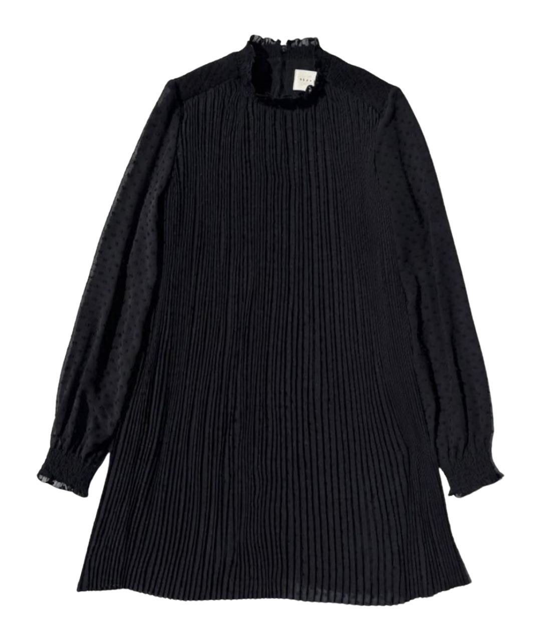 Sezane Черное вискозное повседневное платье, фото 1