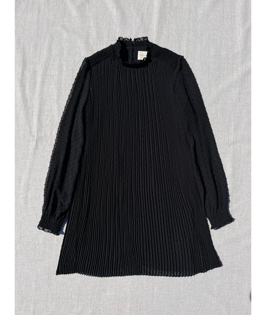 Sezane Черное вискозное повседневное платье, фото 2