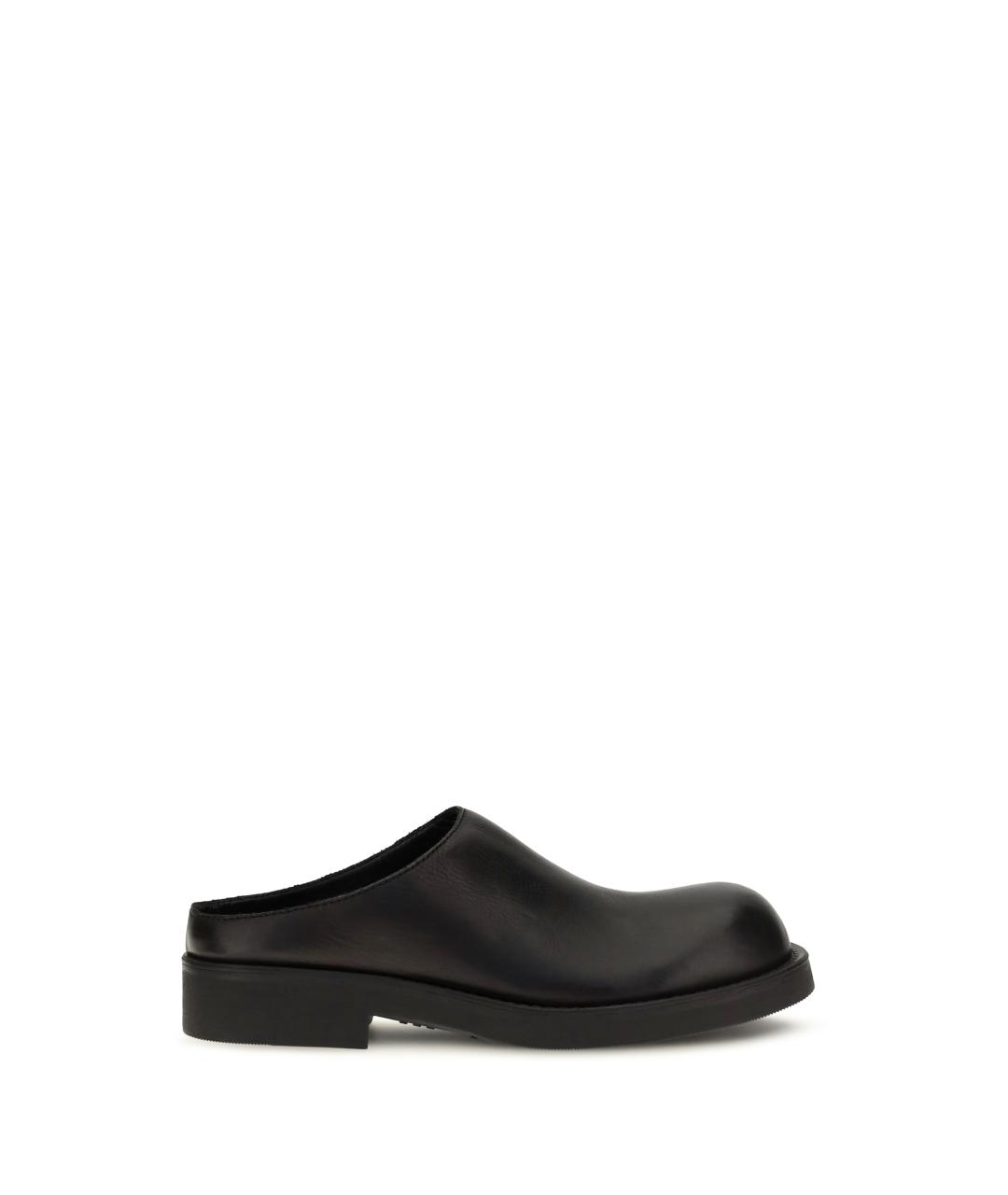 MM6 MAISON MARGIELA Черные кожаные сабо, фото 1