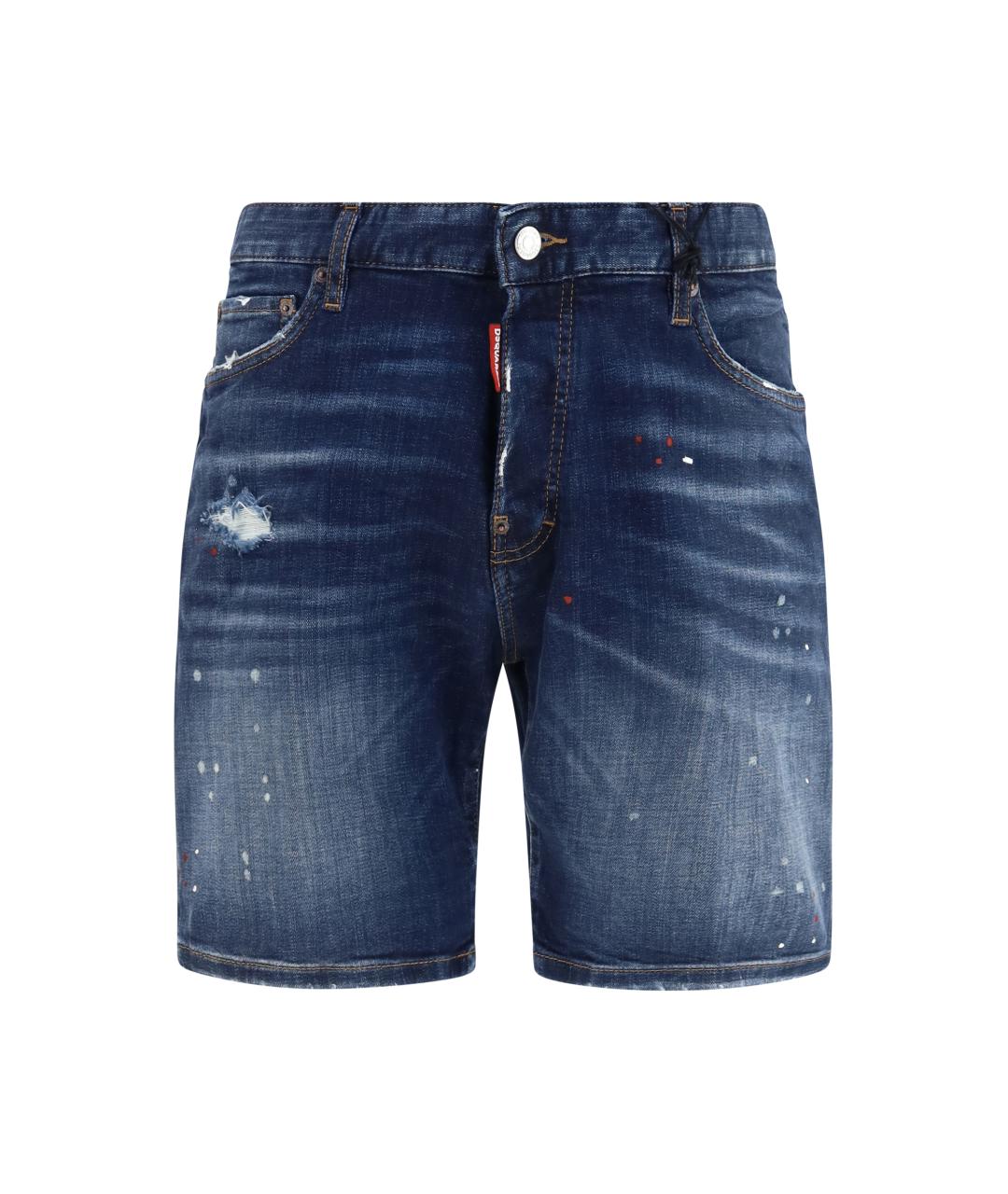 DSQUARED2 Синие хлопковые шорты, фото 1