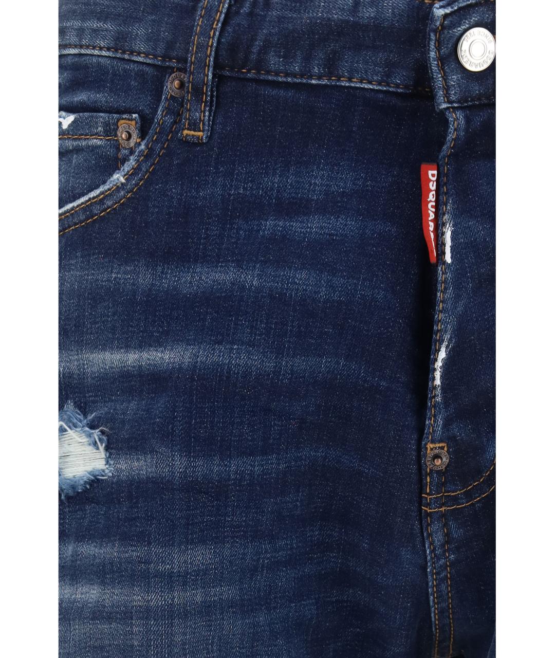 DSQUARED2 Синие хлопковые шорты, фото 3