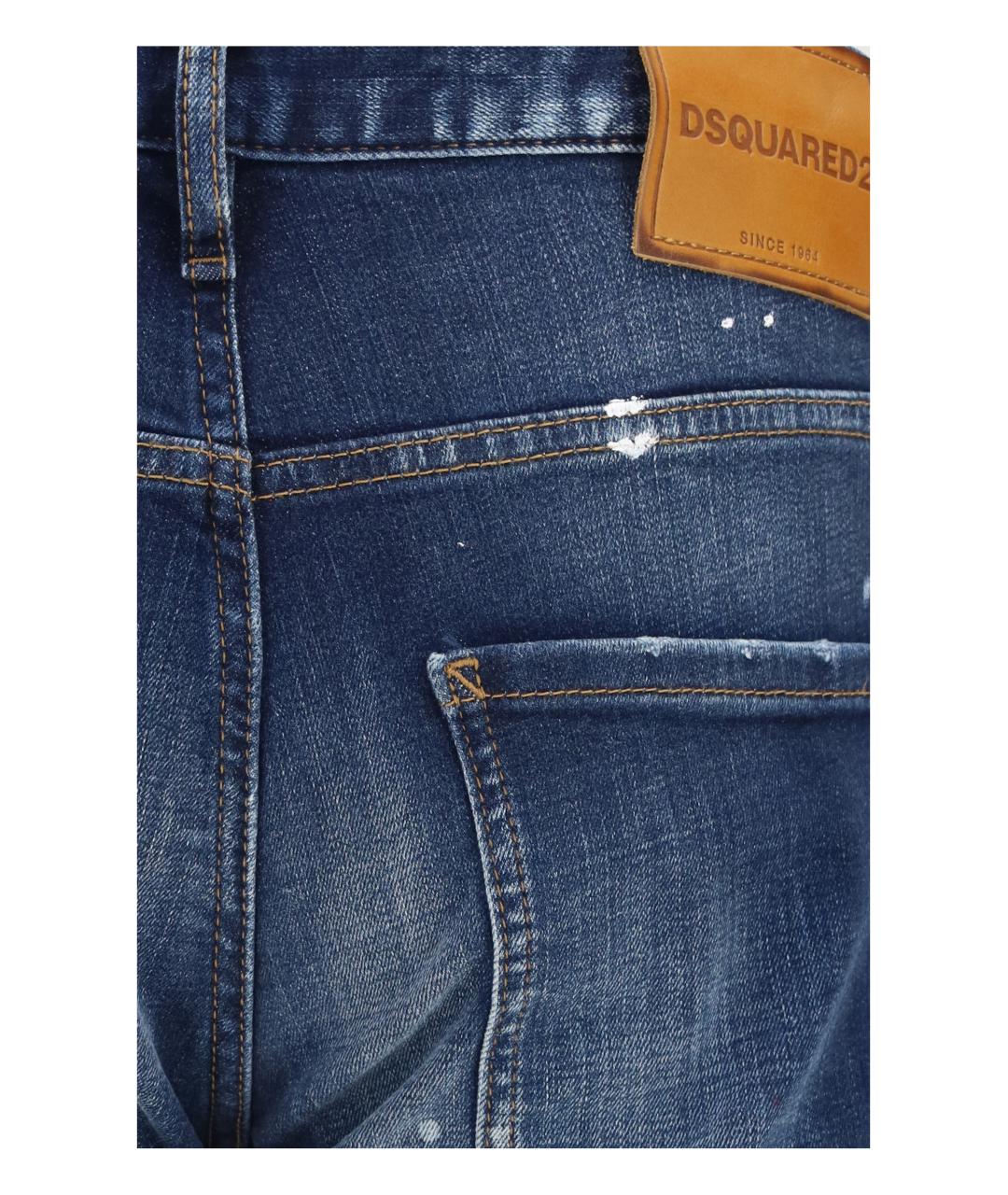 DSQUARED2 Синие хлопковые джинсы скинни, фото 3