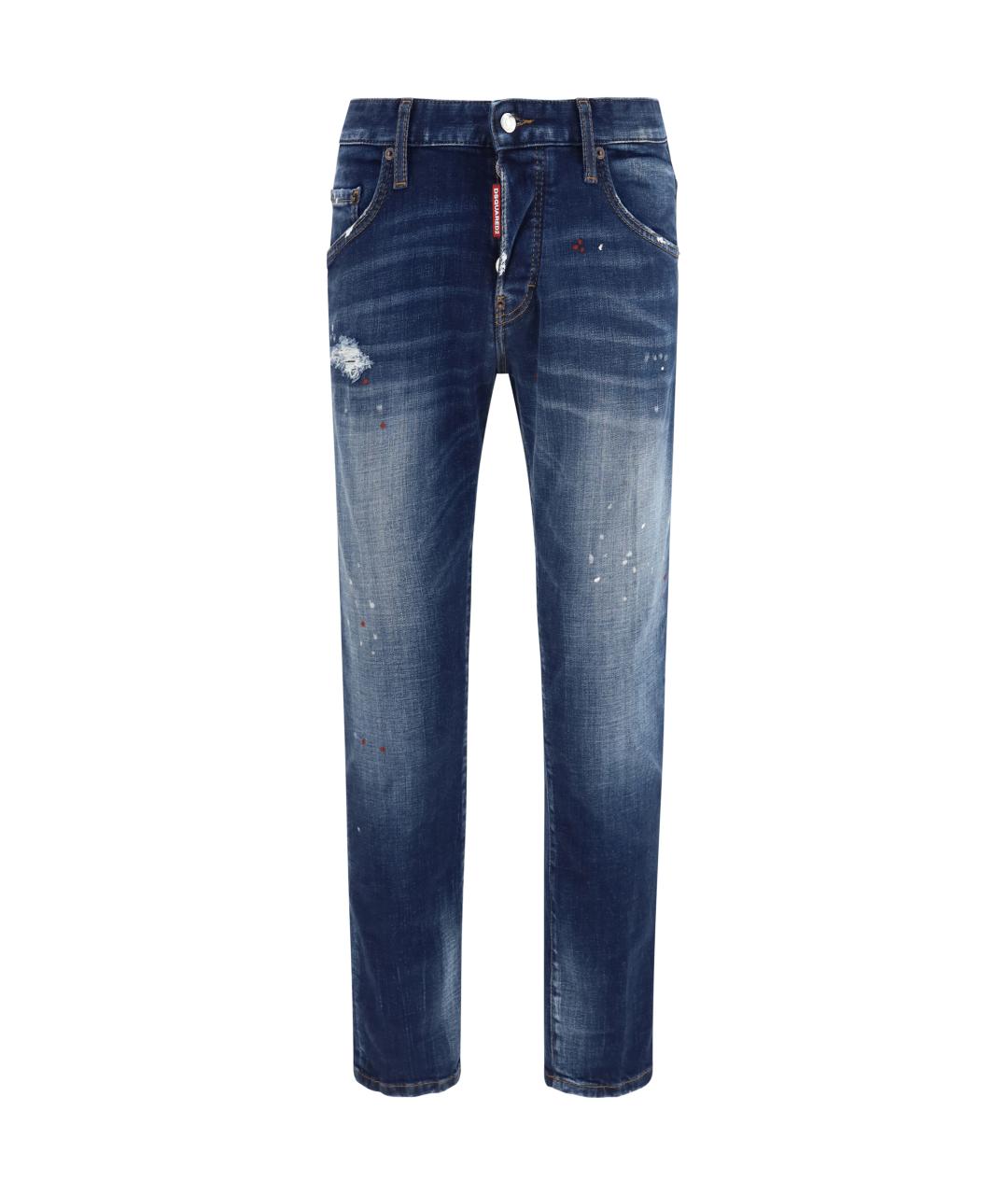 DSQUARED2 Синие хлопковые джинсы скинни, фото 1