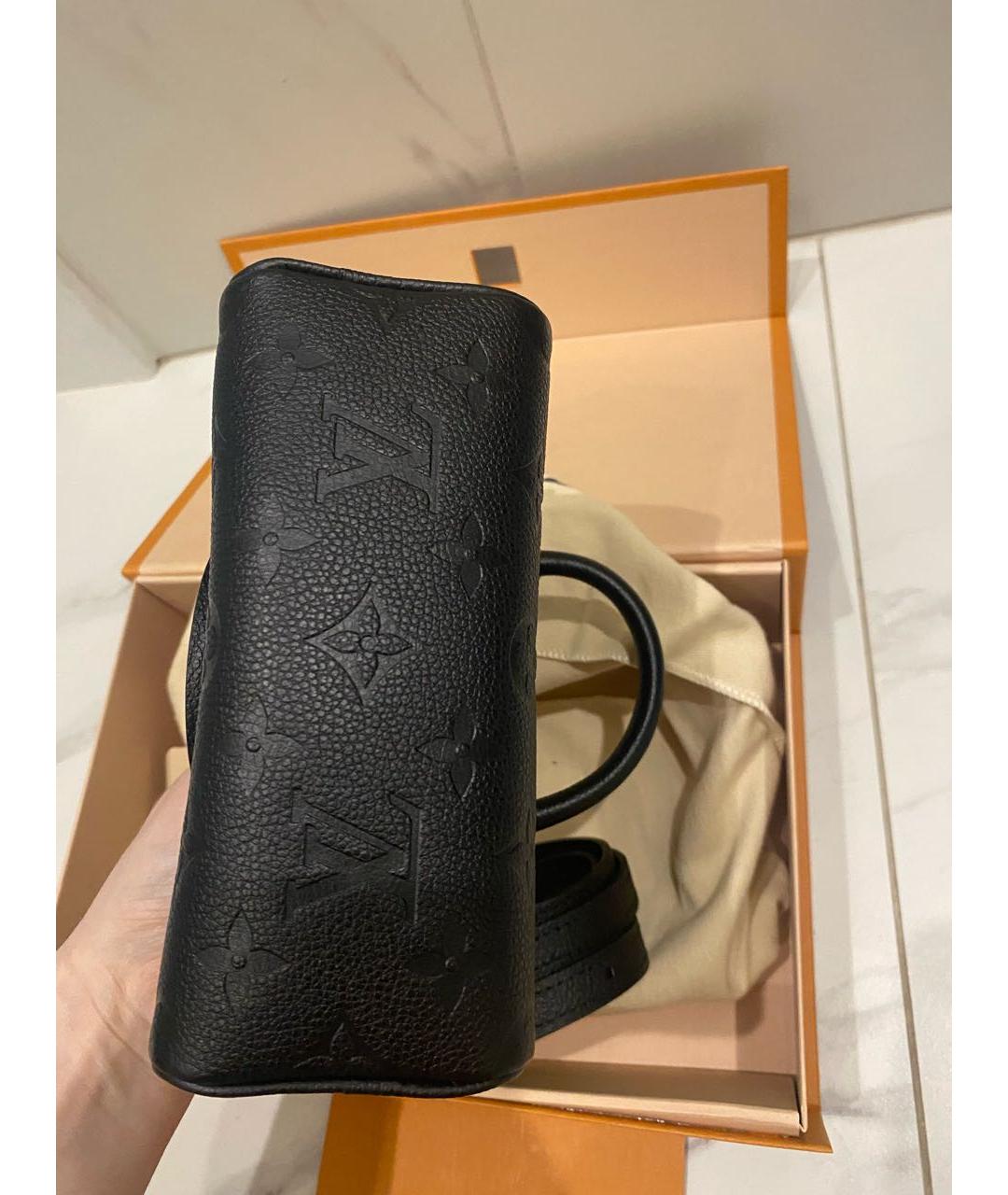 LOUIS VUITTON Черная кожаная сумка с короткими ручками, фото 2