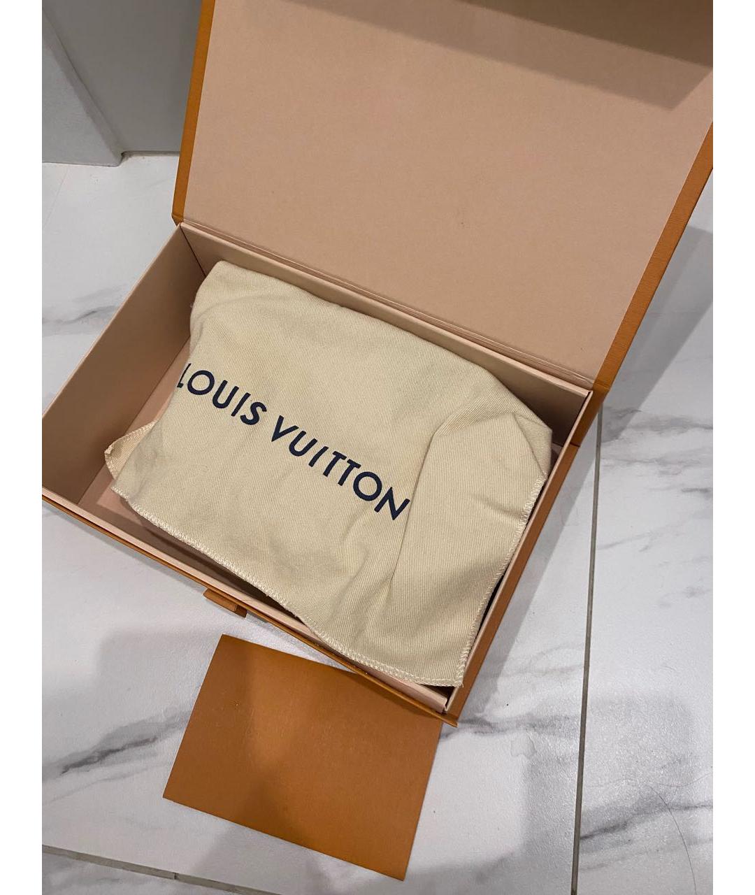 LOUIS VUITTON Черная кожаная сумка с короткими ручками, фото 5