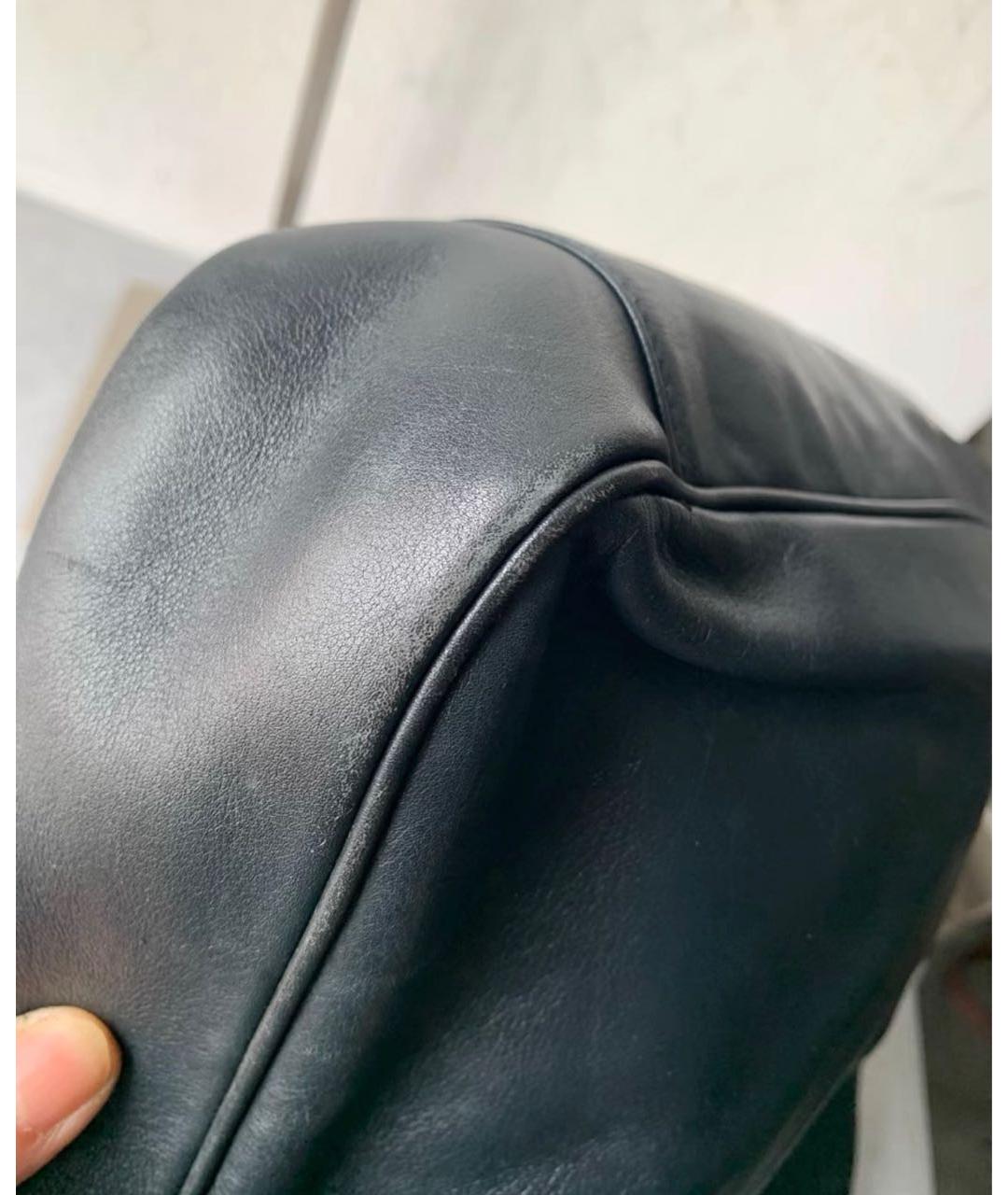 GUCCI Черная кожаная сумка с короткими ручками, фото 6