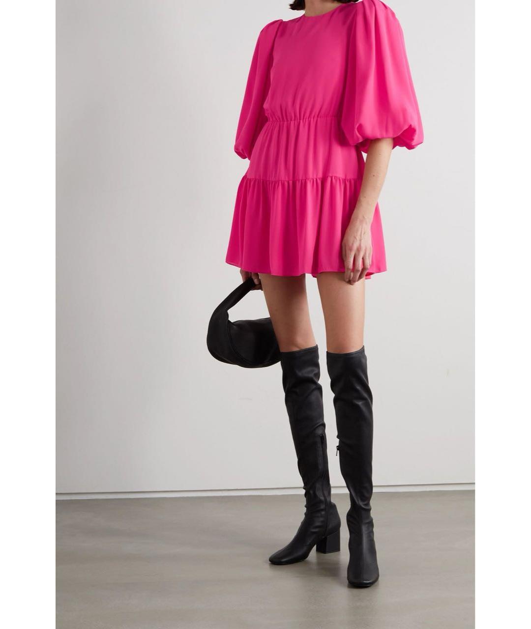 ALICE+OLIVIA Фуксия полиэстеровое повседневное платье, фото 8