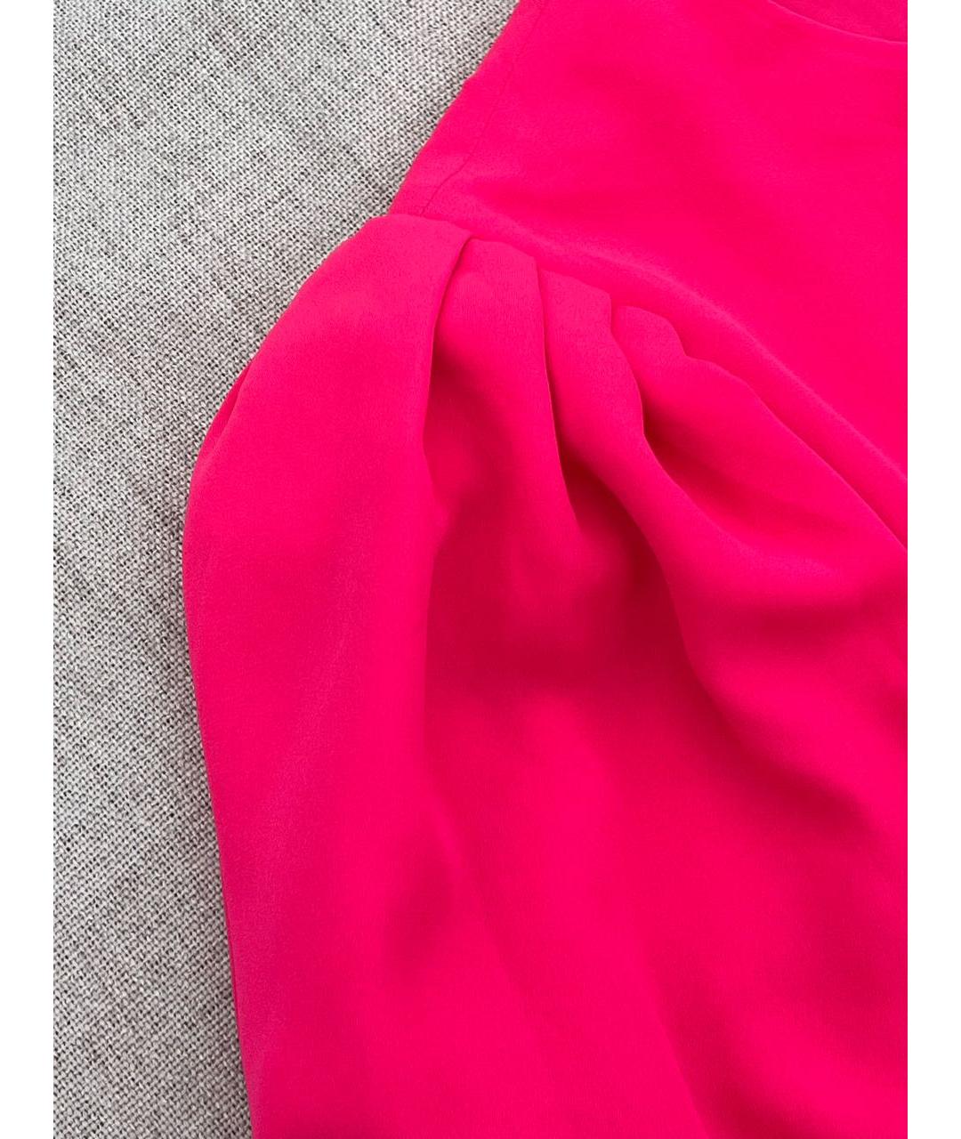 ALICE+OLIVIA Фуксия полиэстеровое повседневное платье, фото 4