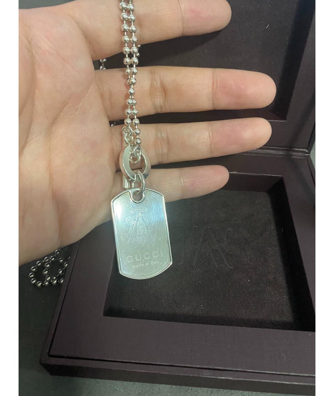 GUCCI Серебряная серебряная цепочка/подвеска, фото 6