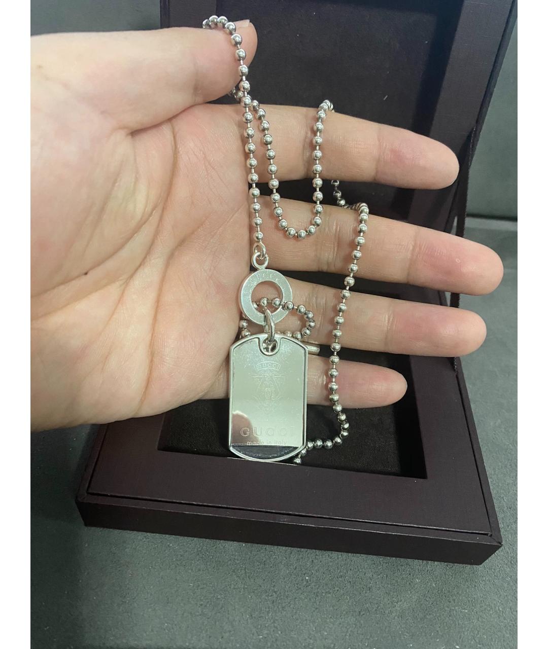 GUCCI Серебряная серебряная цепочка/подвеска, фото 8