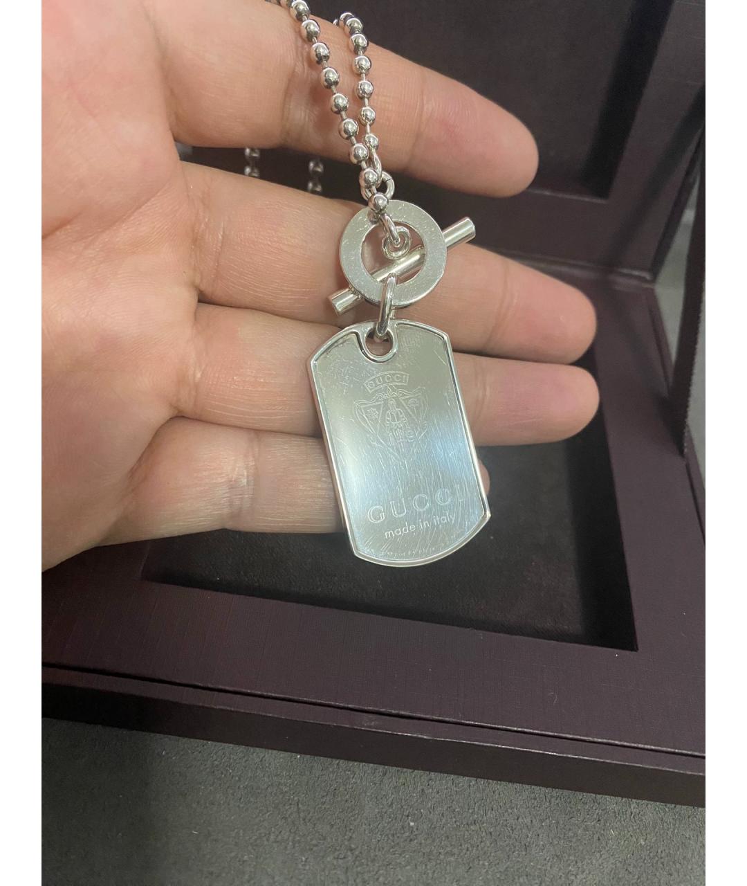 GUCCI Серебряная серебряная цепочка/подвеска, фото 4