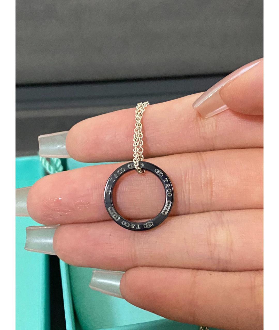 TIFFANY&CO Черный серебряный кулон, фото 6