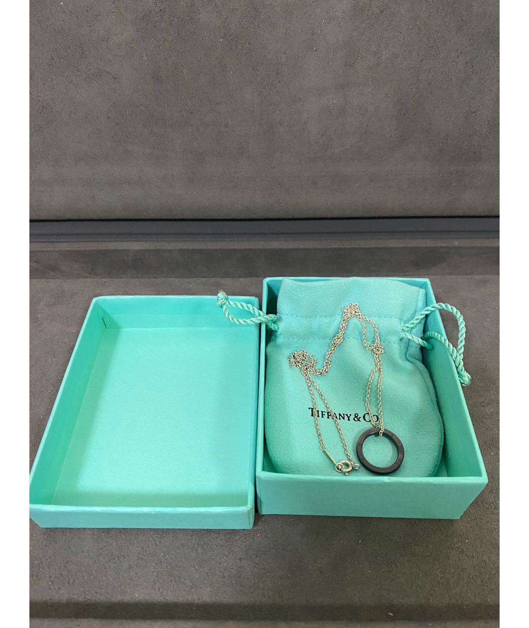 TIFFANY&CO Черный серебряный кулон, фото 4
