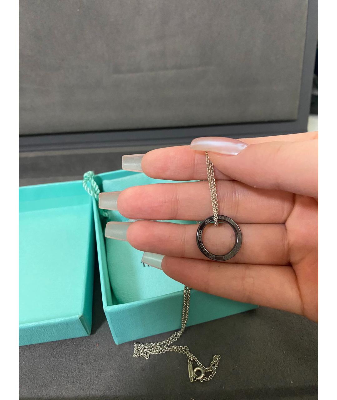 TIFFANY&CO Черный серебряный кулон, фото 3