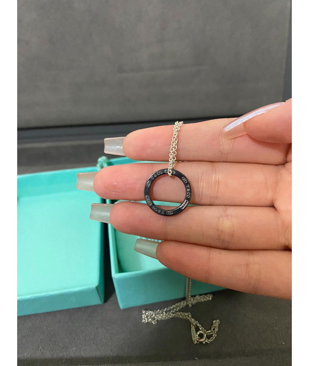 TIFFANY&CO Черный серебряный кулон, фото 10