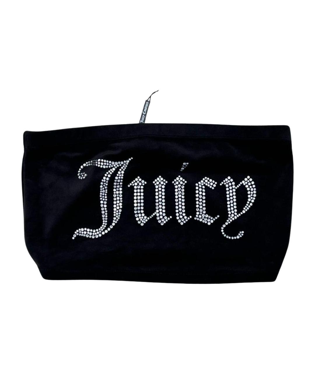 JUICY COUTURE Черная велюровая майка, фото 1
