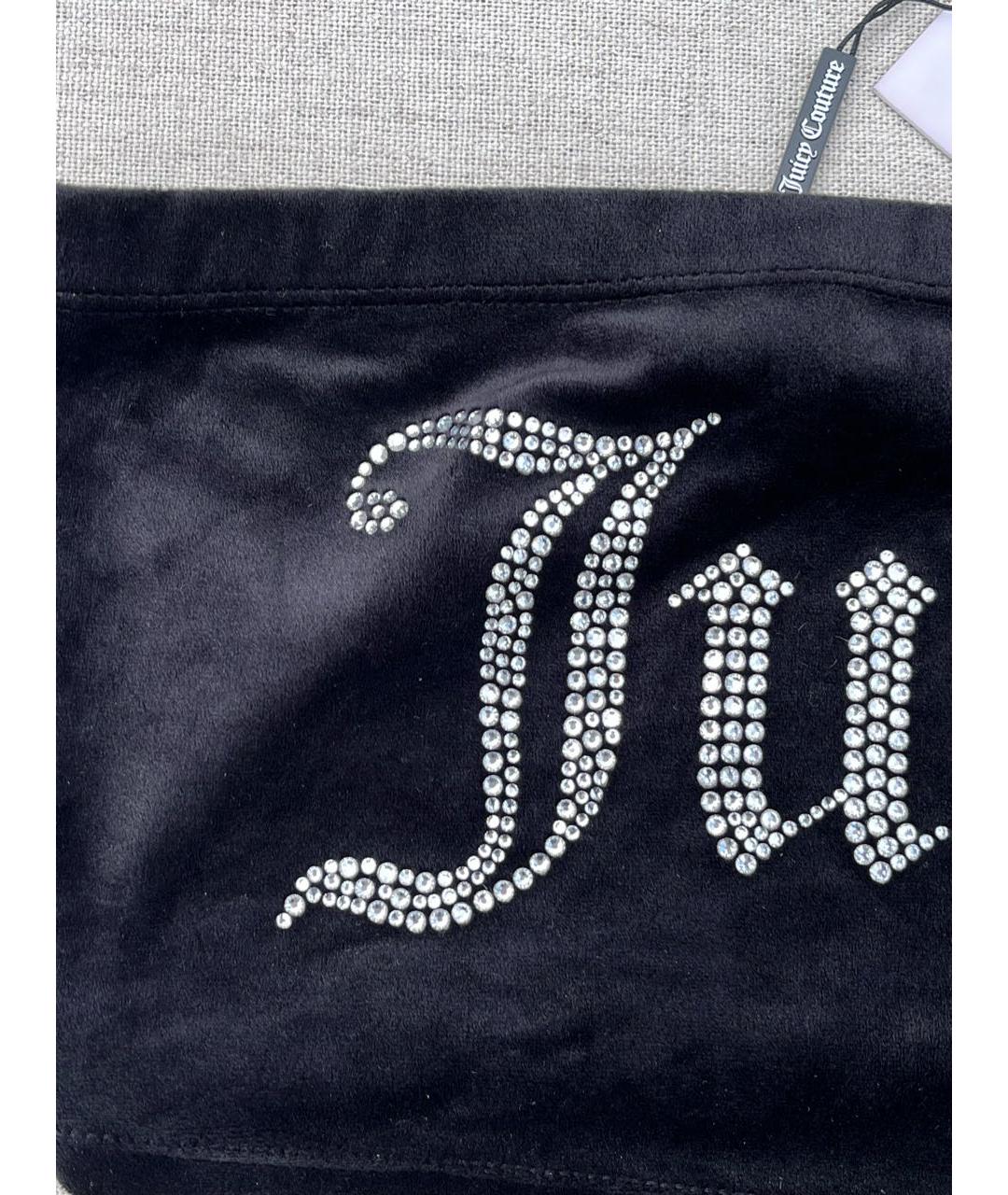 JUICY COUTURE Черная велюровая майка, фото 3