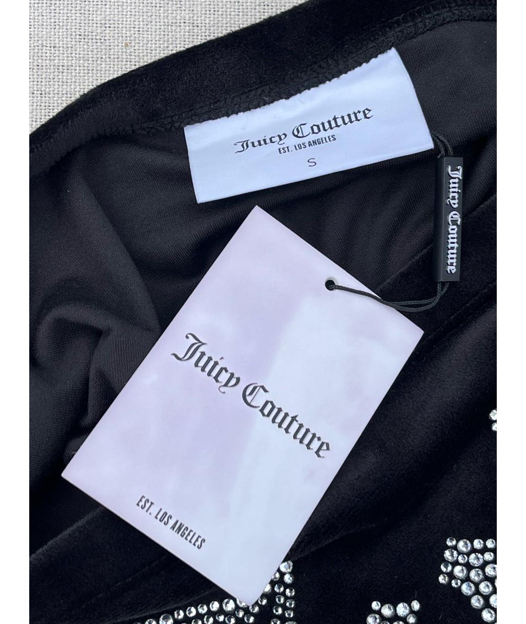 JUICY COUTURE Черная велюровая майка, фото 4
