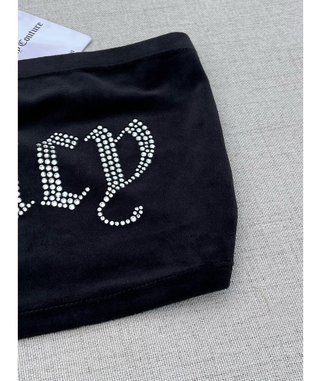JUICY COUTURE Черная велюровая майка, фото 2