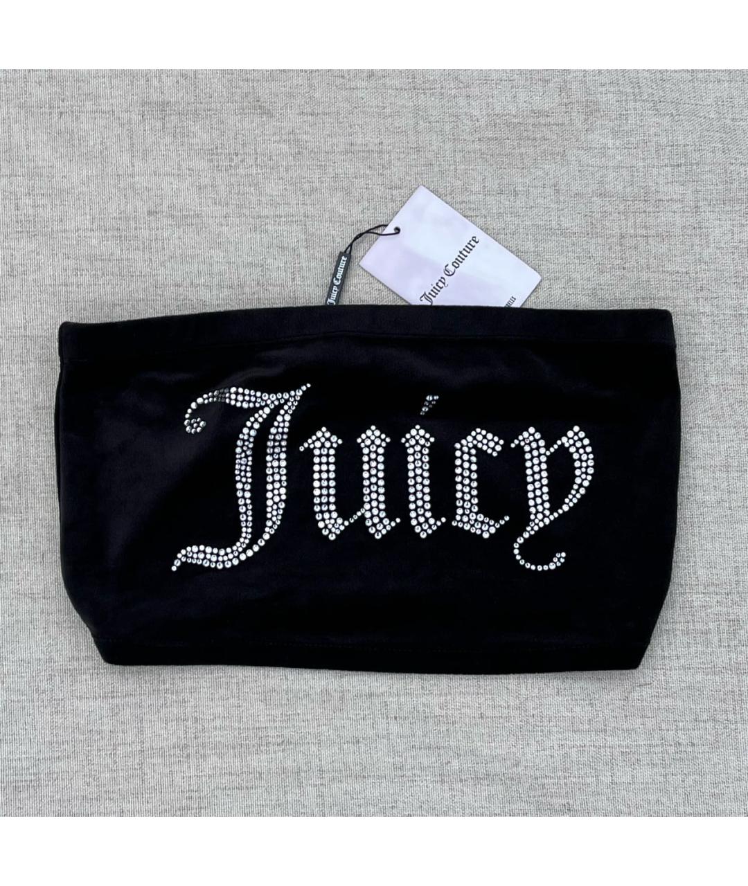 JUICY COUTURE Черная велюровая майка, фото 8