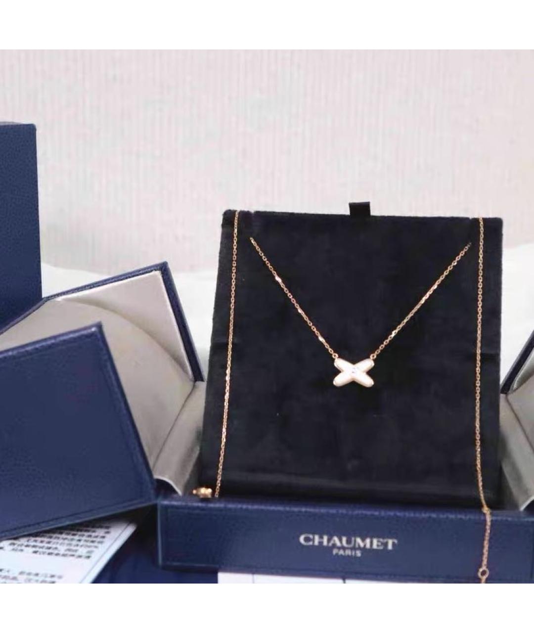 CHAUMET Белое колье из розового золота, фото 4