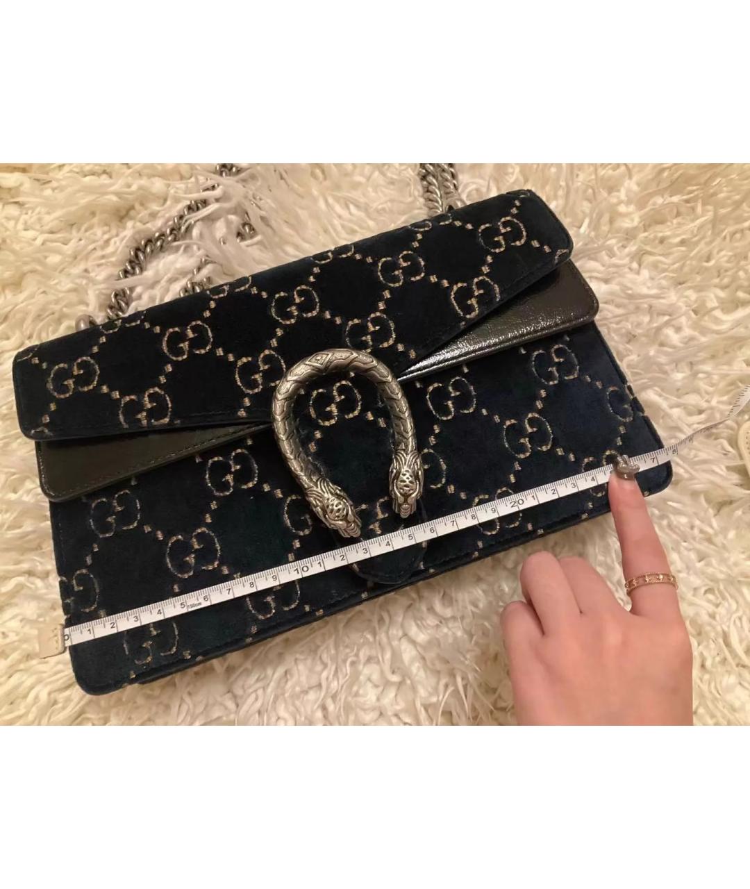 GUCCI Черная бархатная сумка через плечо, фото 2