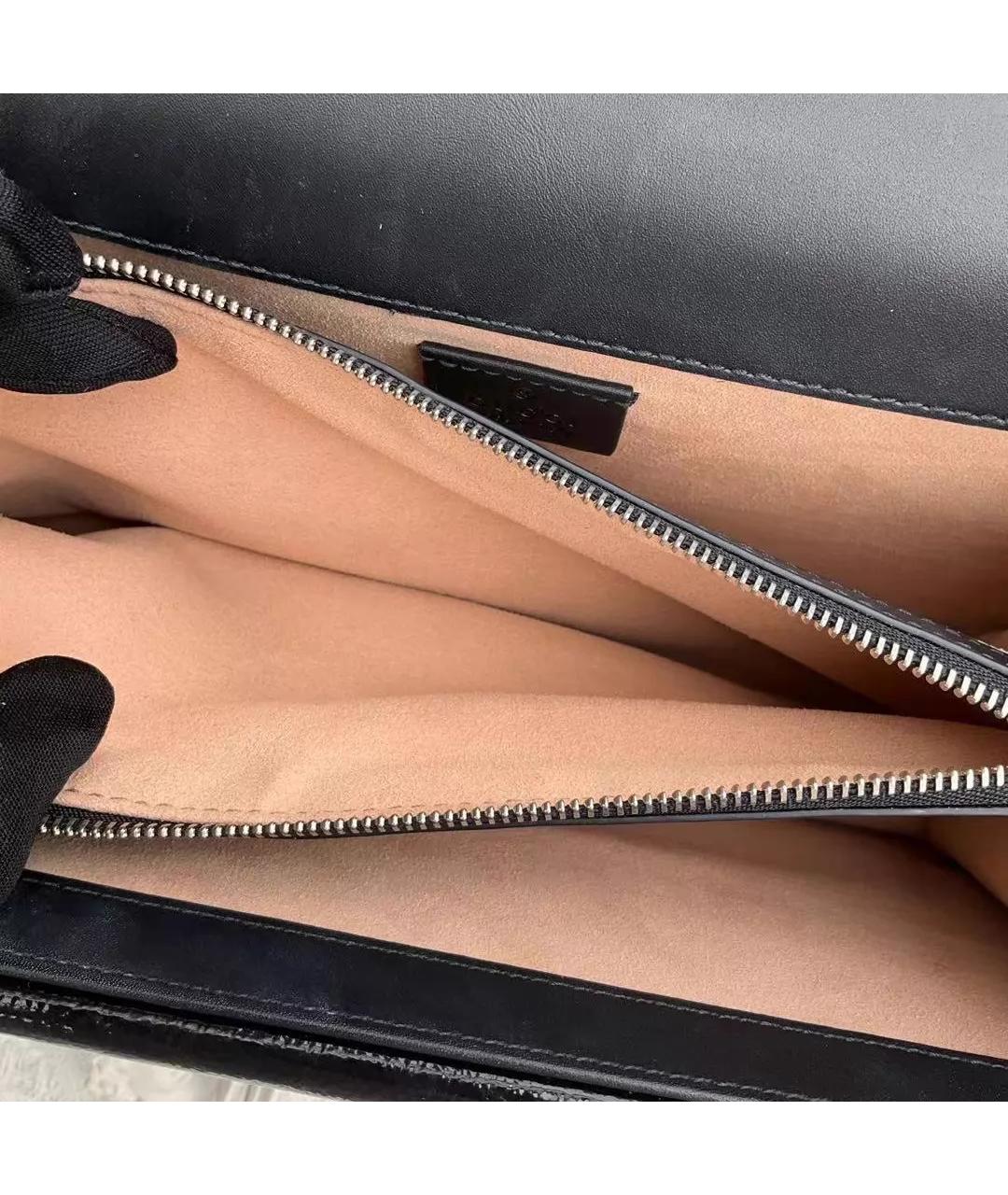 GUCCI Черная бархатная сумка через плечо, фото 4