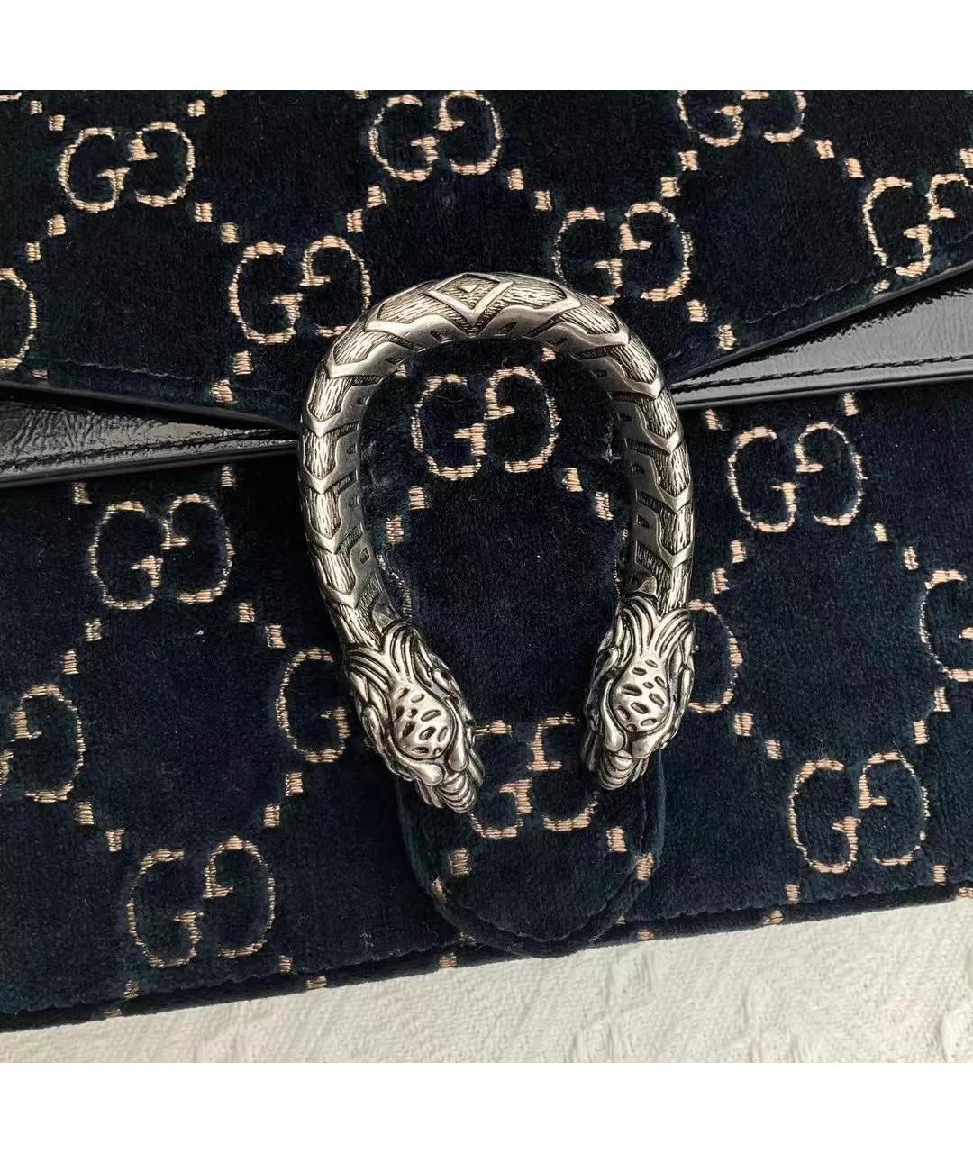 GUCCI Черная бархатная сумка через плечо, фото 3
