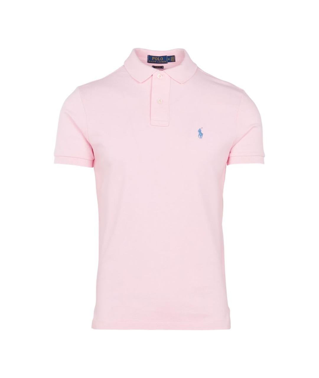 POLO RALPH LAUREN Розовое хлопковое поло с коротким рукавом, фото 1