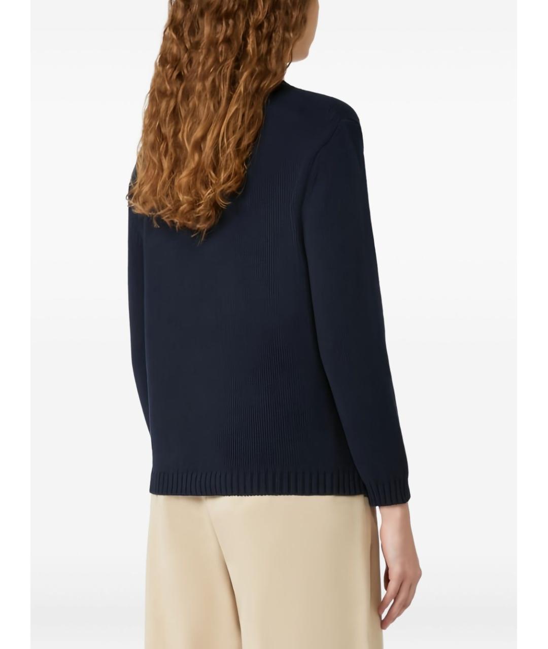 WEEKEND MAX MARA Темно-синий шерстяной джемпер / свитер, фото 3