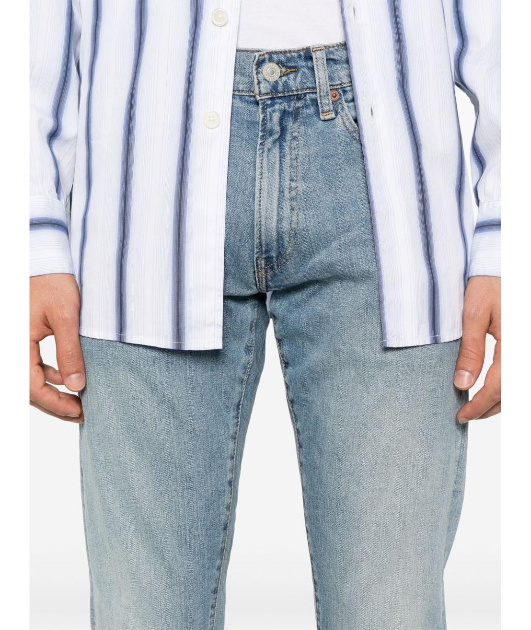 POLO RALPH LAUREN Голубые хлопковые джинсы скинни, фото 3