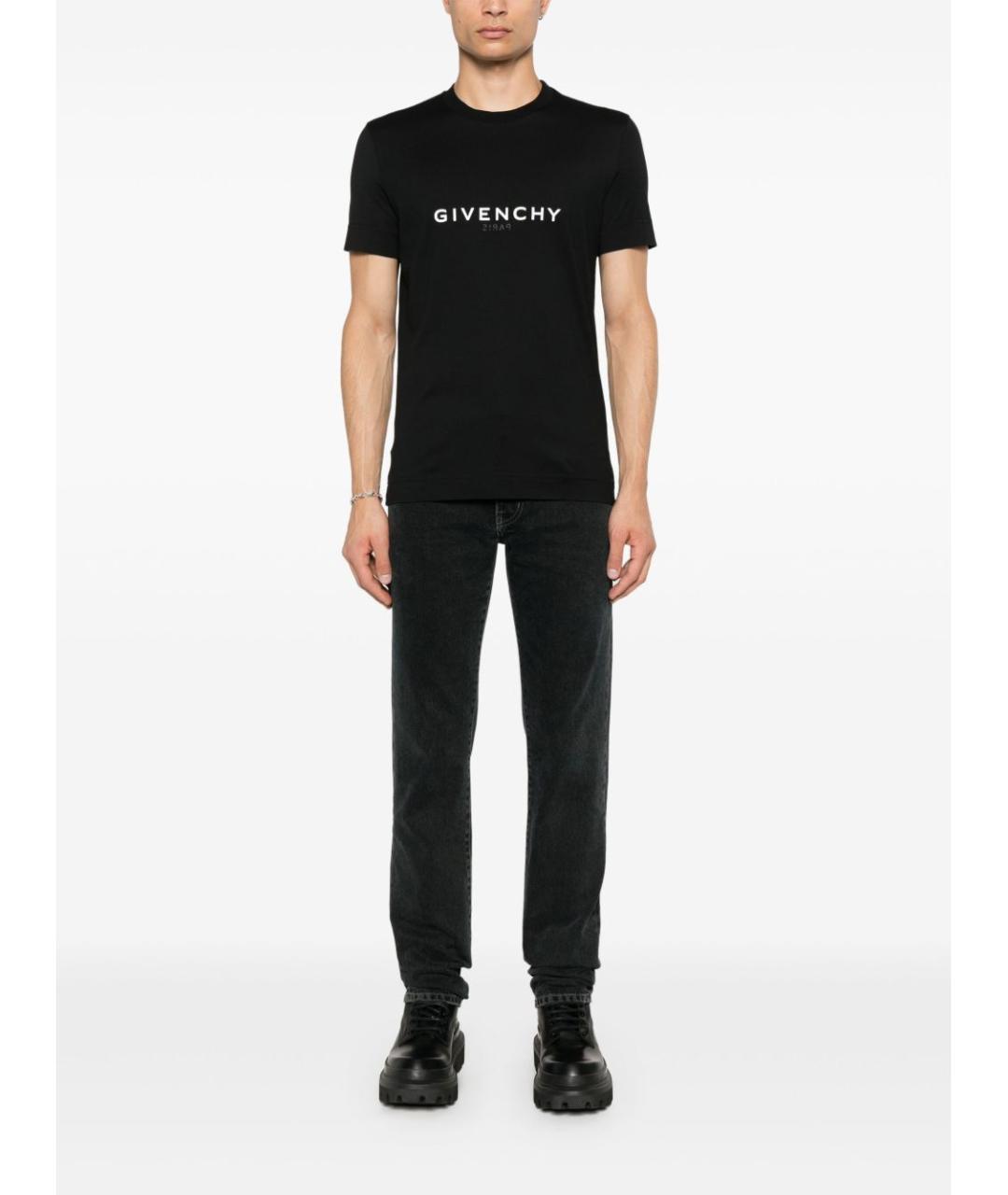 GIVENCHY Черная хлопковая футболка, фото 4