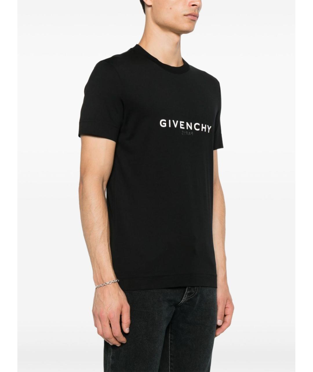 GIVENCHY Черная хлопковая футболка, фото 2