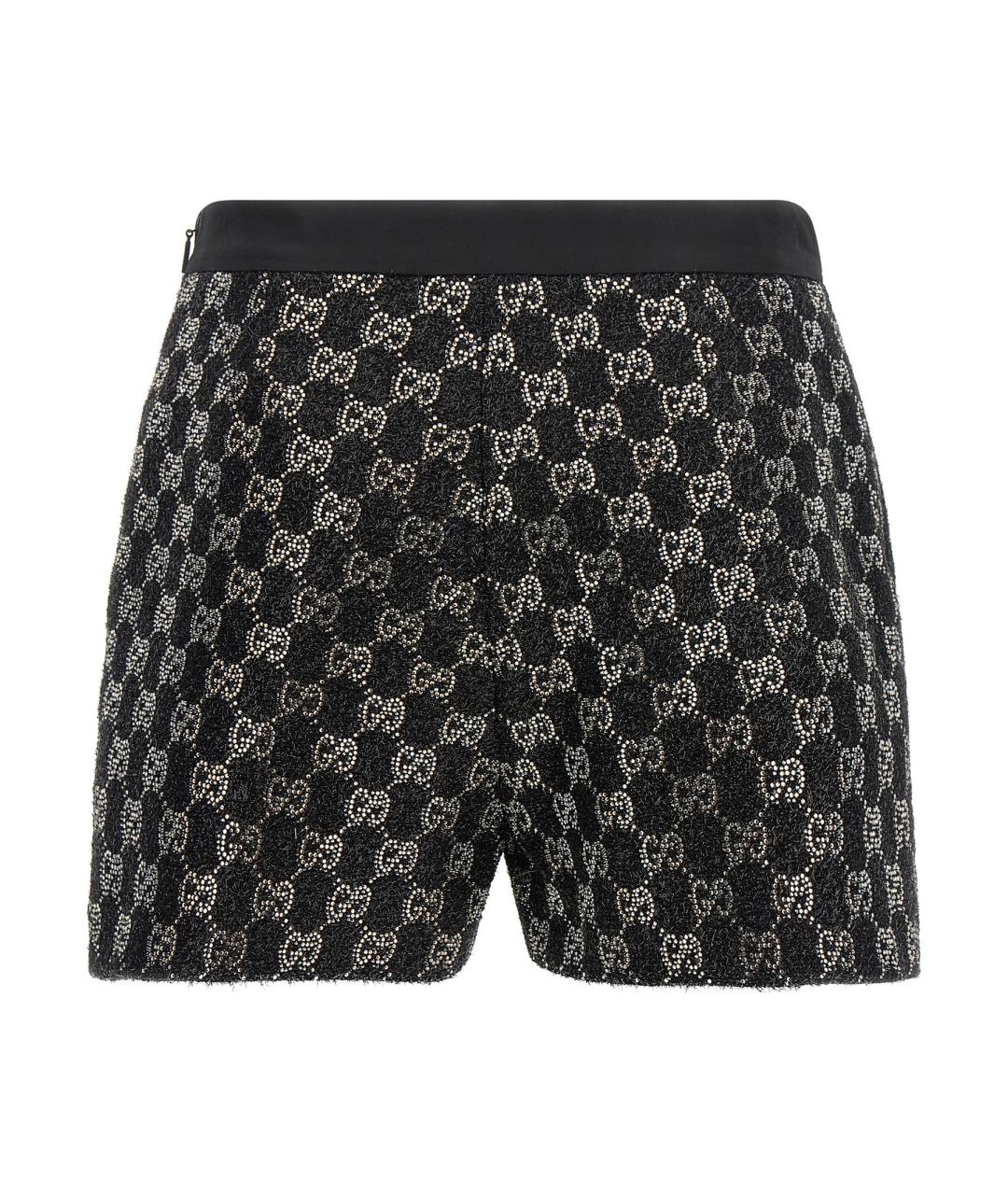 GUCCI Черные вискозные шорты, фото 2