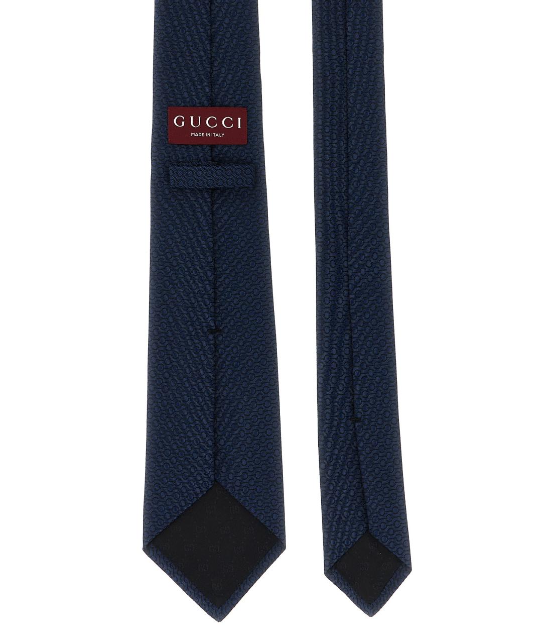 GUCCI Синий шелковый галстук, фото 2
