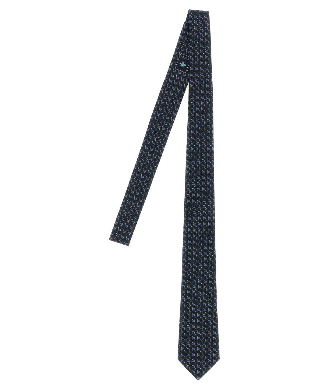 GUCCI Синий шелковый галстук, фото 1