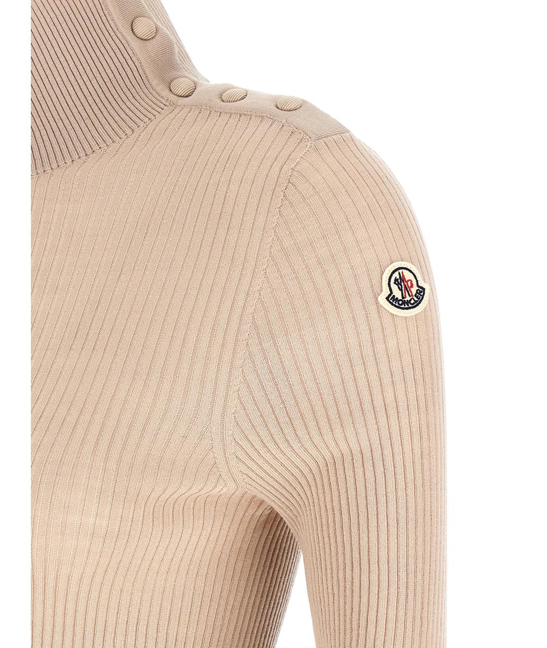 MONCLER Бежевый шерстяной кардиган, фото 4