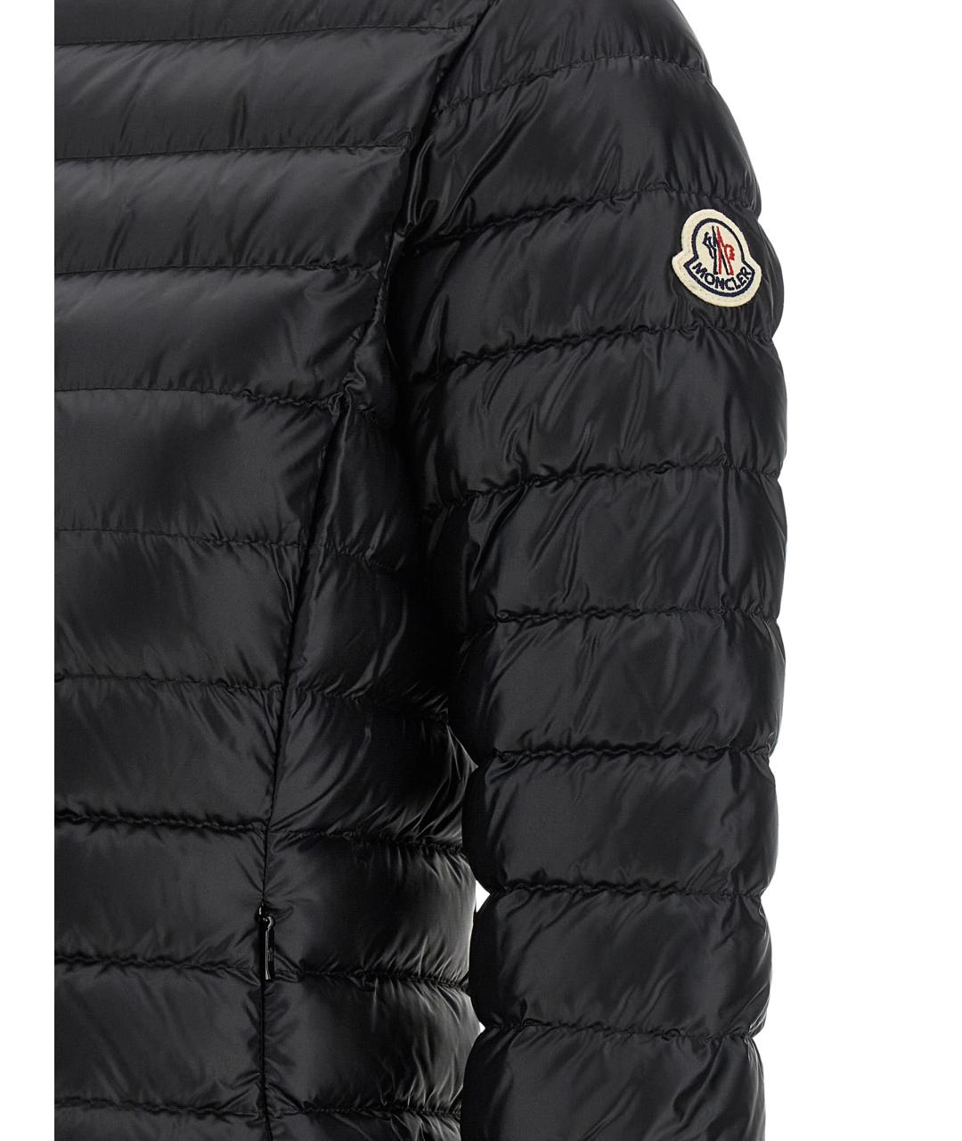 MONCLER Черный полиамидовый пуховик, фото 4