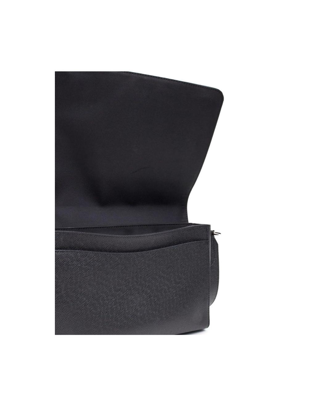 LOUIS VUITTON Черная кожаная сумка на плечо, фото 5