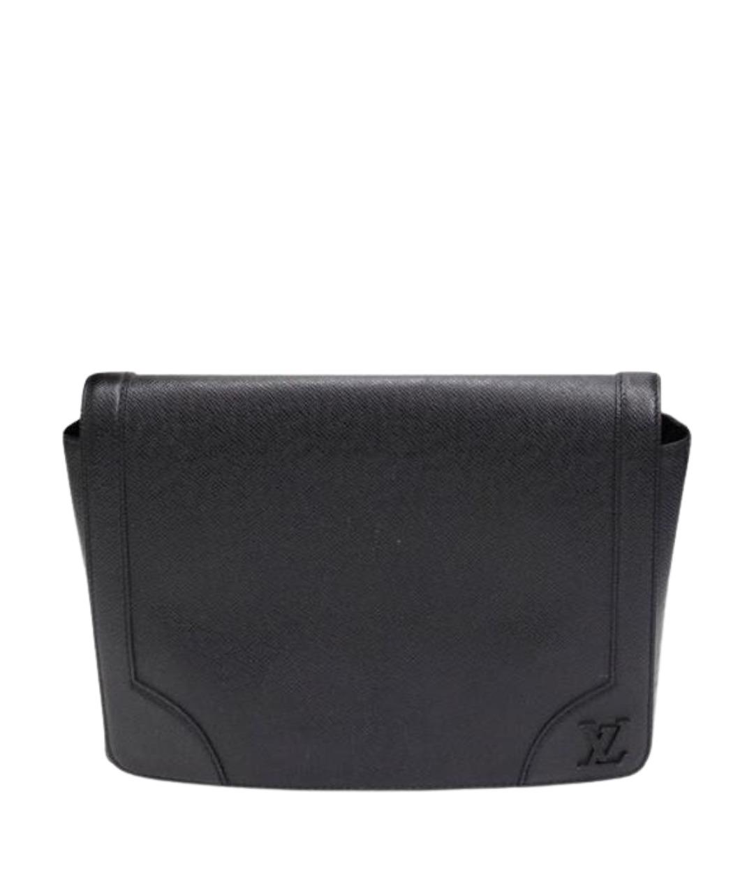 LOUIS VUITTON Черная кожаная сумка на плечо, фото 1