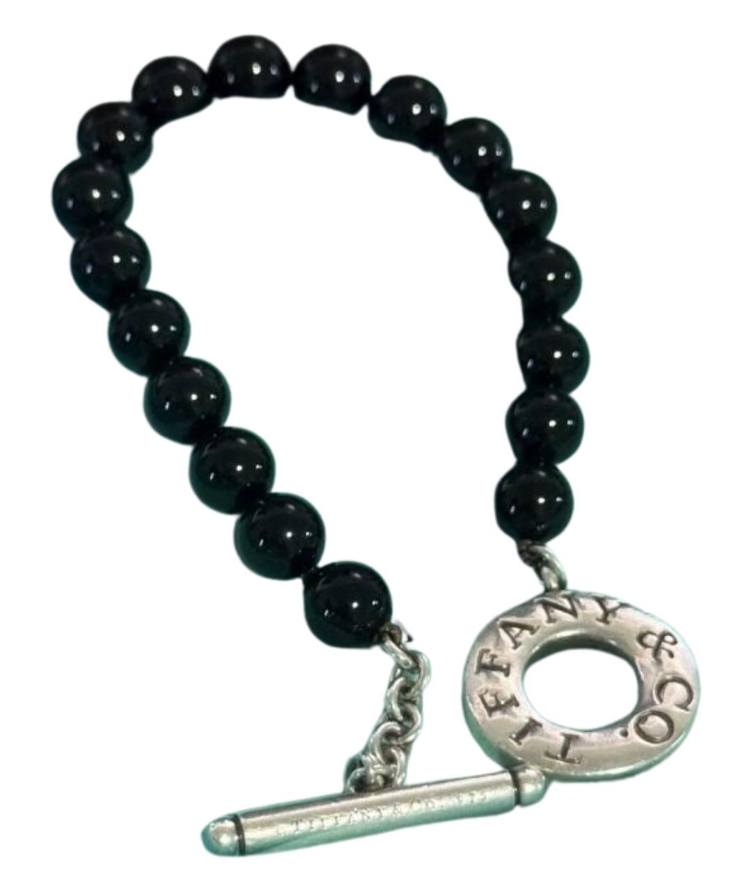 TIFFANY&CO Черный серебряный браслет, фото 1