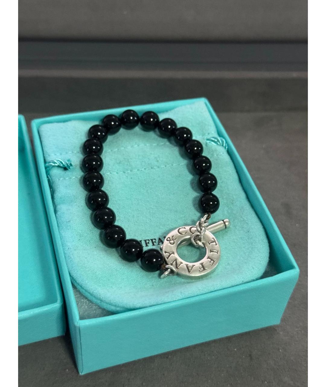 TIFFANY&CO Черный серебряный браслет, фото 3