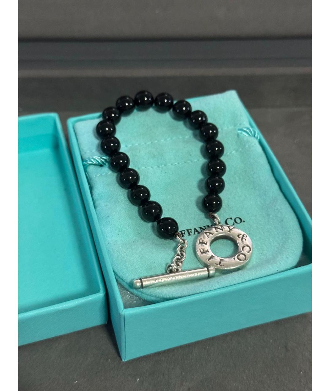 TIFFANY&CO Черный серебряный браслет, фото 6