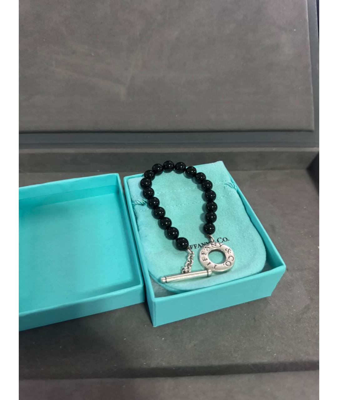 TIFFANY&CO Черный серебряный браслет, фото 2