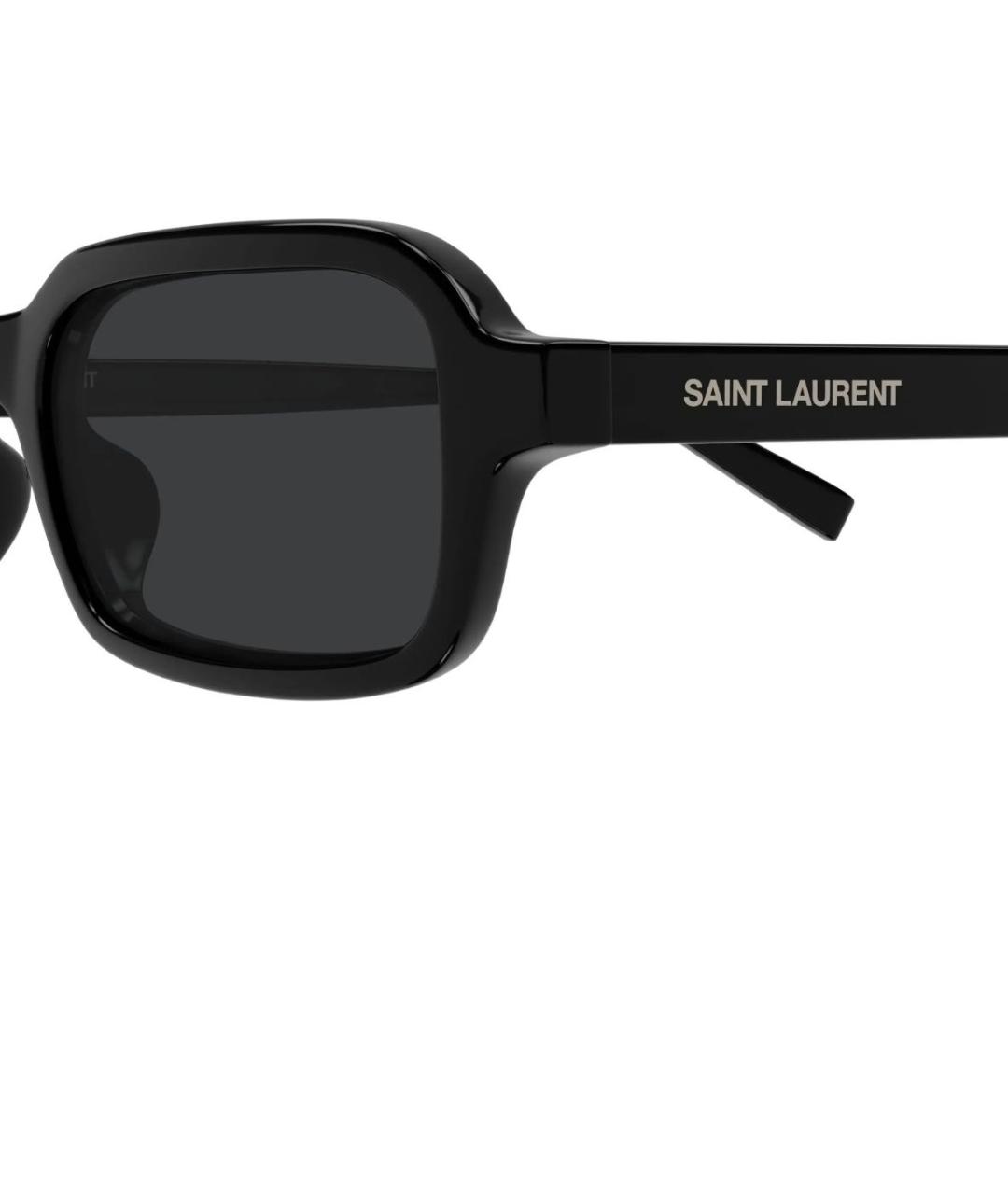 SAINT LAURENT Черные пластиковые солнцезащитные очки, фото 2