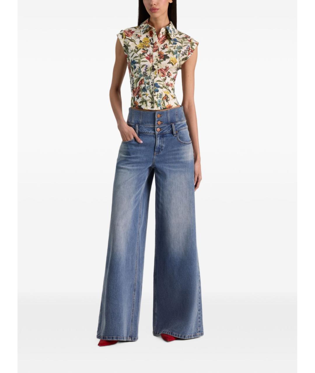 ALICE+OLIVIA Мульти хлопковая рубашка, фото 6