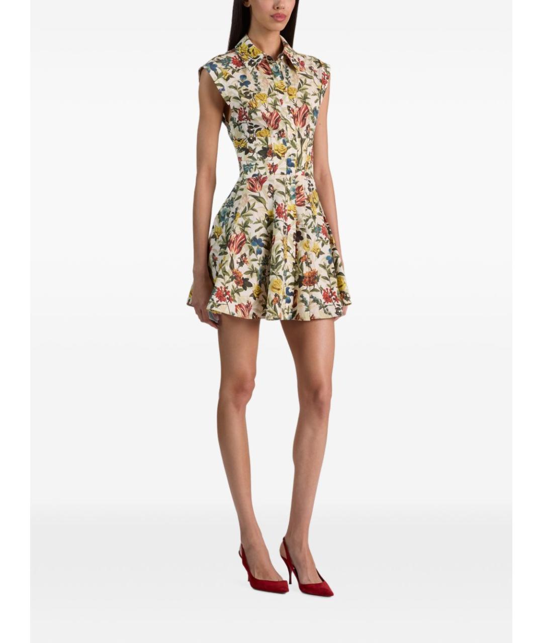 ALICE+OLIVIA Мульти хлопковое платье, фото 4