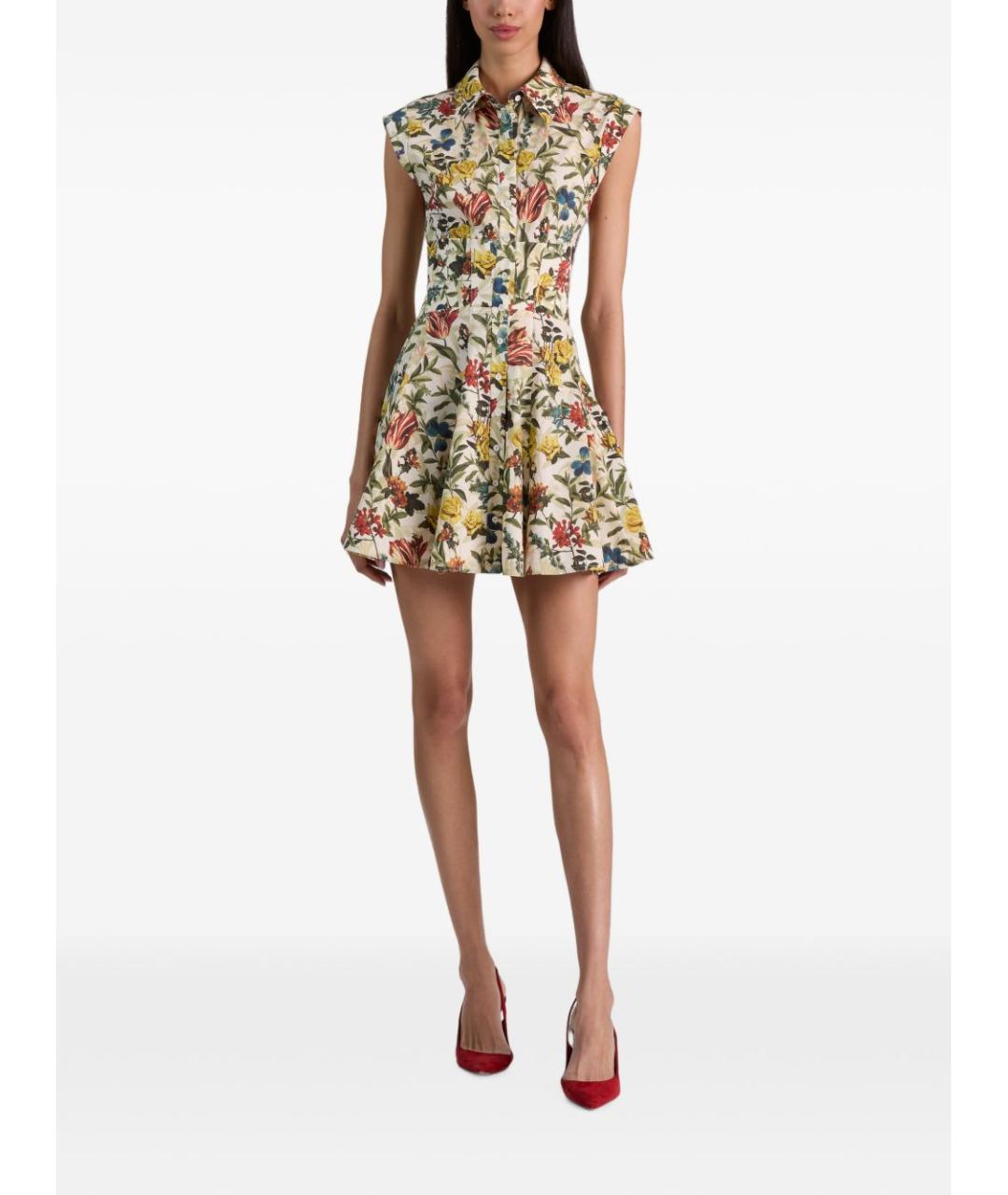 ALICE+OLIVIA Мульти хлопковое платье, фото 3