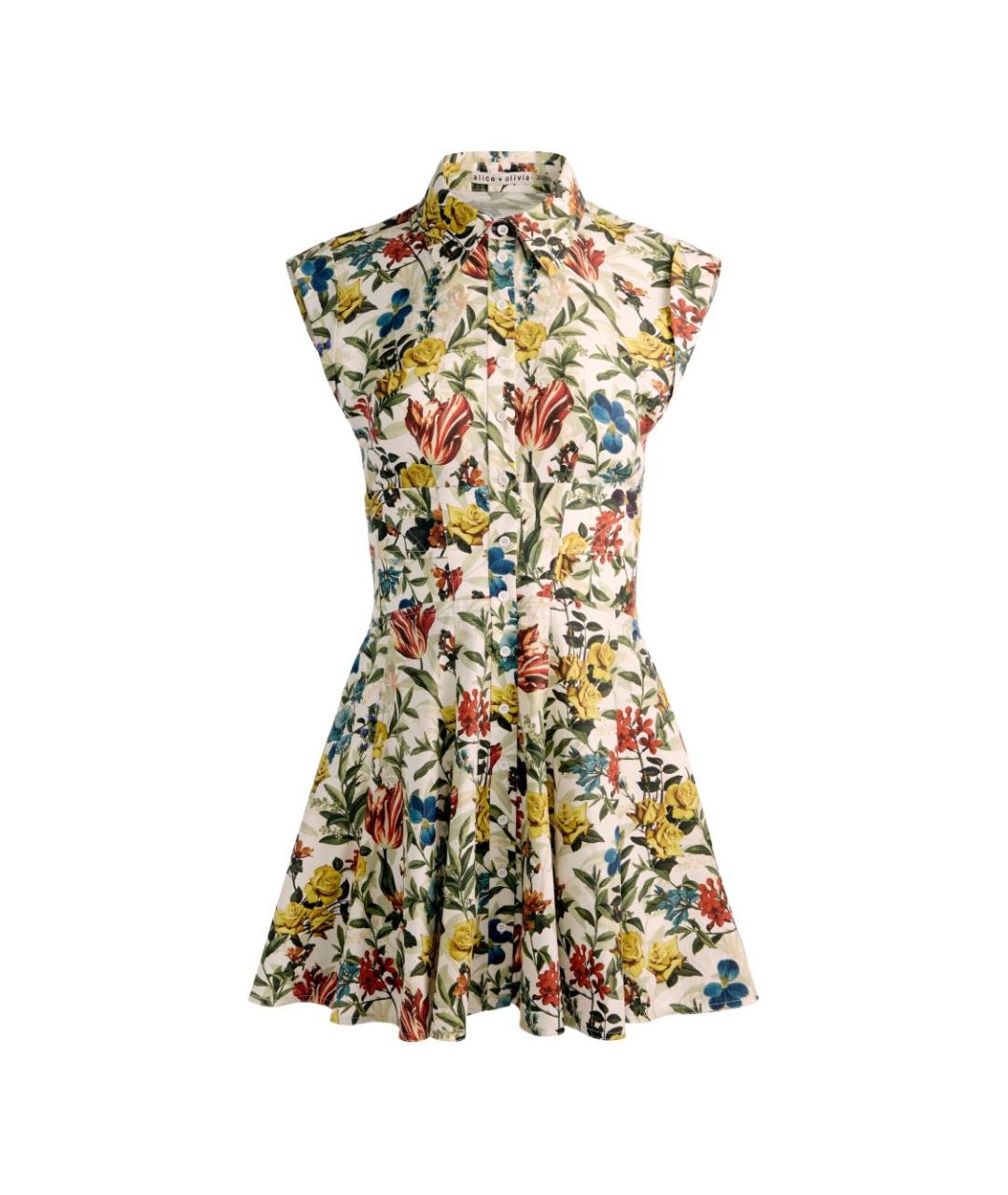 ALICE+OLIVIA Мульти хлопковое платье, фото 1